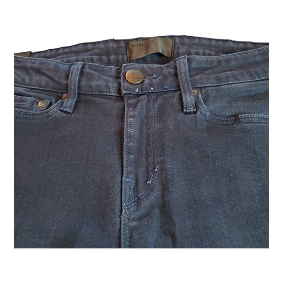 VINCE SZ 29 Ankle Skinny True Navy Wash Printed Stripe 5 Pocket Jeans - Picture 4 of 13